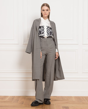 Max Mara Пальто Bisous из шерсти в клеточку BISOUS