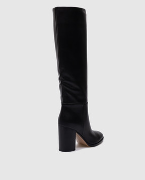 Gianvito Rossi Черные кожаные сапоги Santiago G8047985CUO