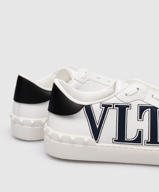 Valentino White leather Open sneakers with VLTN logo 2Y2S0830XCF изображение 5