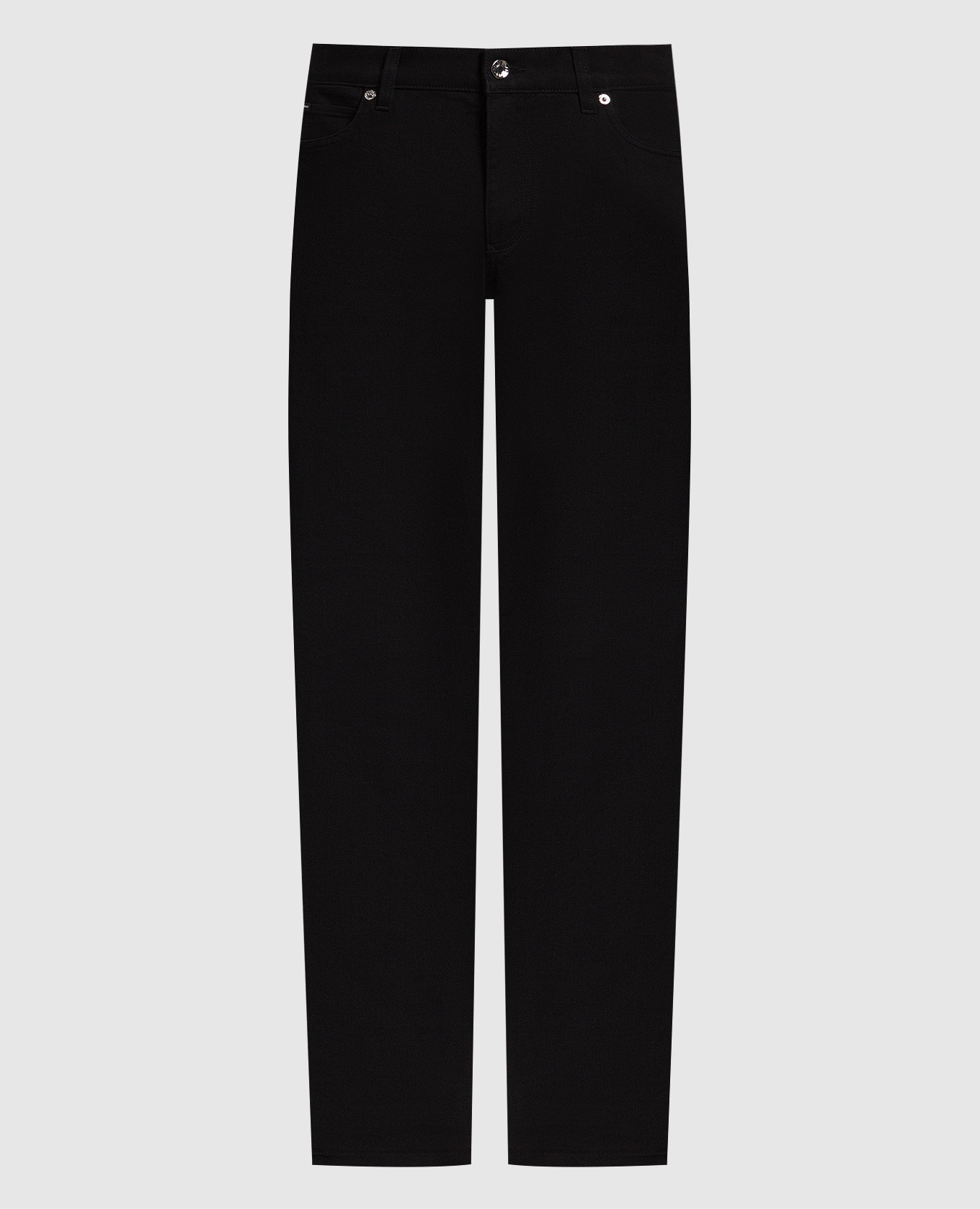 Black jeans with logo