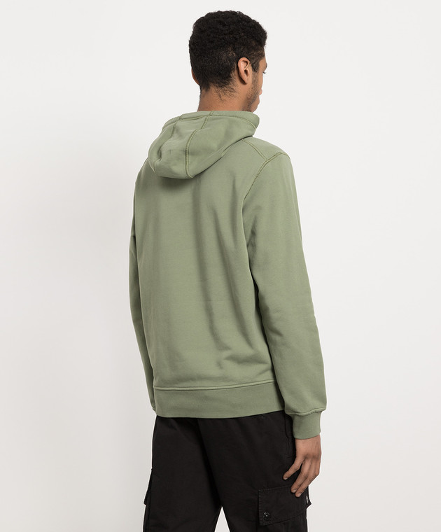 Stone Island Худи с логотипом цвета хаки 101564151 изображение 4