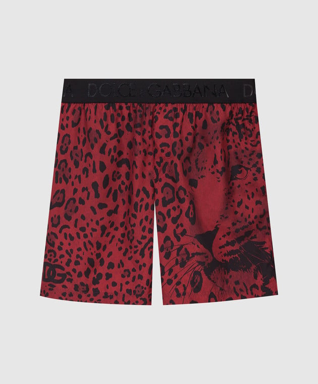 Dolce&Gabbana Плавальні шорти в леопардовий принт M4B45TFHMJF