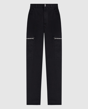 Givenchy Черные джинсы-карго BM517E50KK
