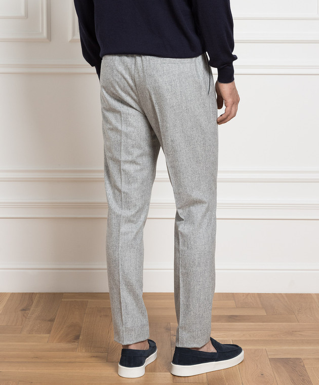 Brunello Cucinelli - Серые брюки из шерсти M038PE1740 купить в Symbol
