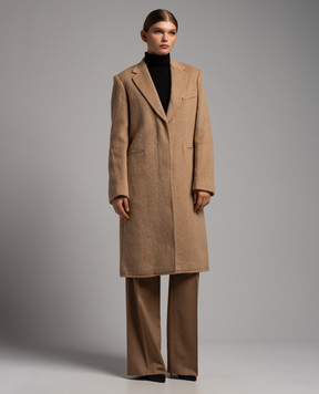 Helmut Lang Коричневое пальто N06HW402