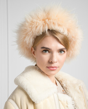Loro Piana Бежевая шляпа Ciel из меха и кашемира FAN4877
