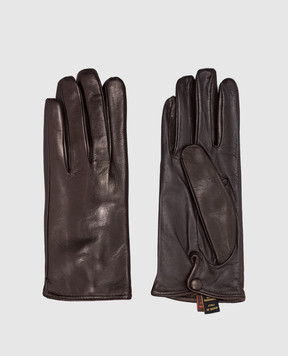 Sermoneta Gloves Коричневые кожаные перчатки Touch Screen M39