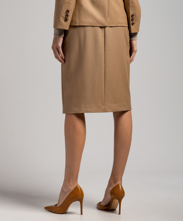Theory Brown wool skirt with slit N0801301 image 4