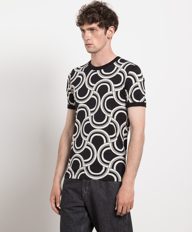 Dolce&Gabbana Black t-shirt with contrasting print G8HI7TG7SJZ image 3