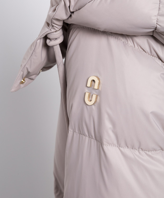 Stilnology Beige down jacket with logo 65T522 image 5