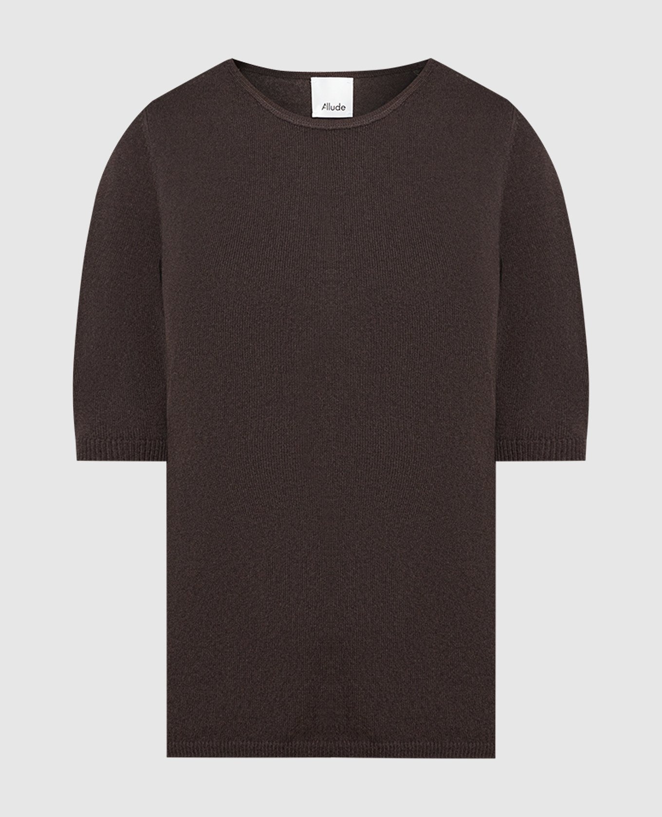 Brown wool and cashmere jumper