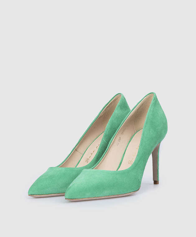 Babe Pay Pls Green suede pumps 2598002122S image 2