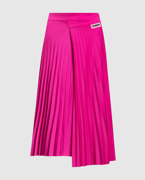 Vetements Розовая юбка-плиссе с патчем логотипа WA53SK300P