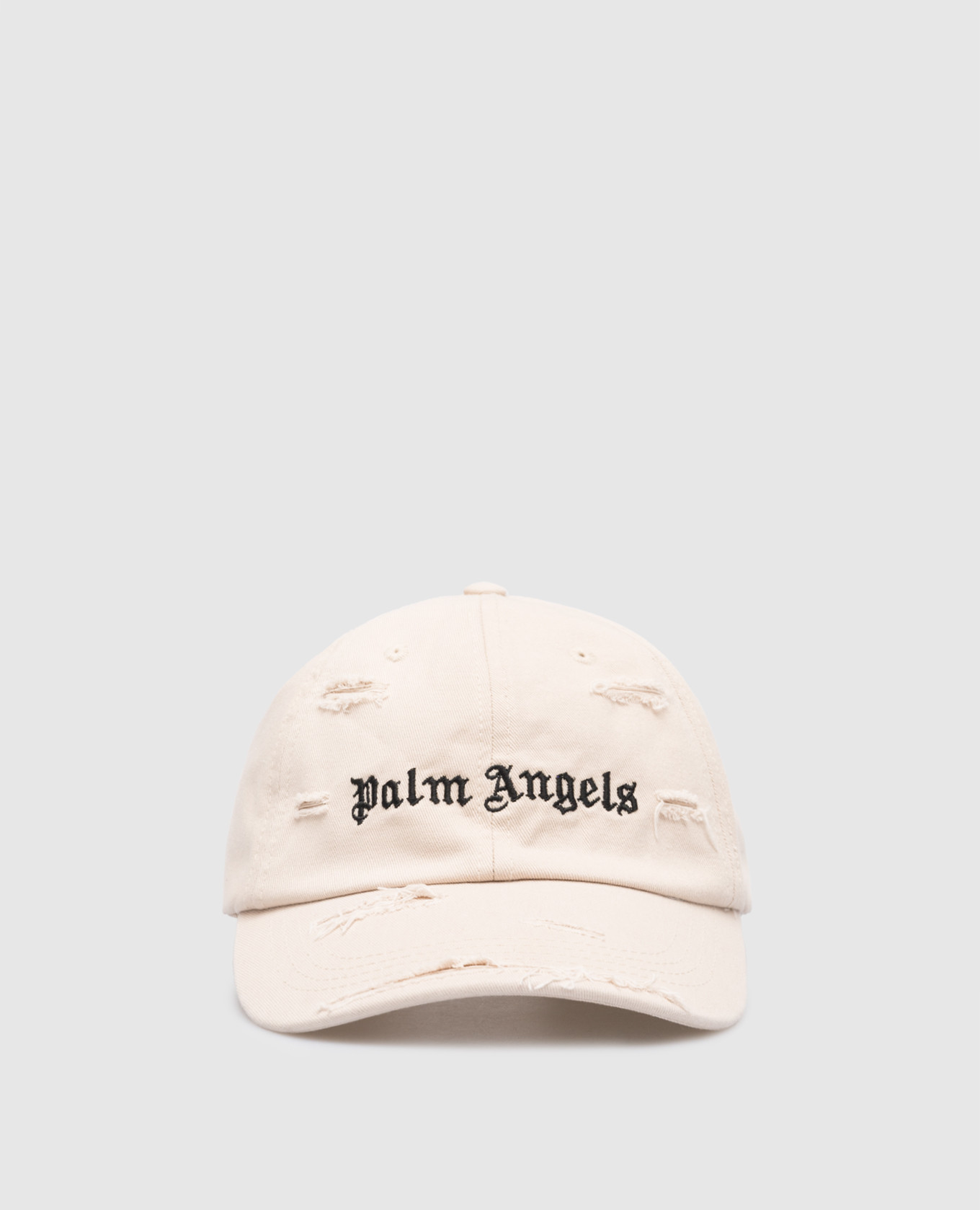 Palm Angels - Riper Logo beige cap with logo embroidery ...