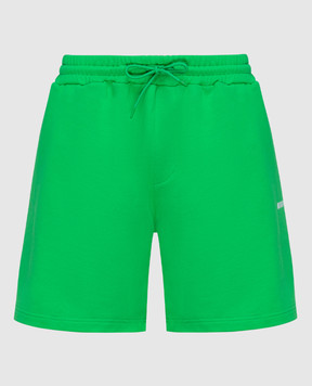 MSGM Зеленые шорты с принтом логотипа 3640MB76247000