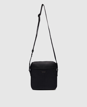 Canali Черная кожаная сумка через плечо с логотипом NA00134P226004