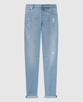 Brunello Cucinelli Голубые джинсы с прорехами M074PX2340