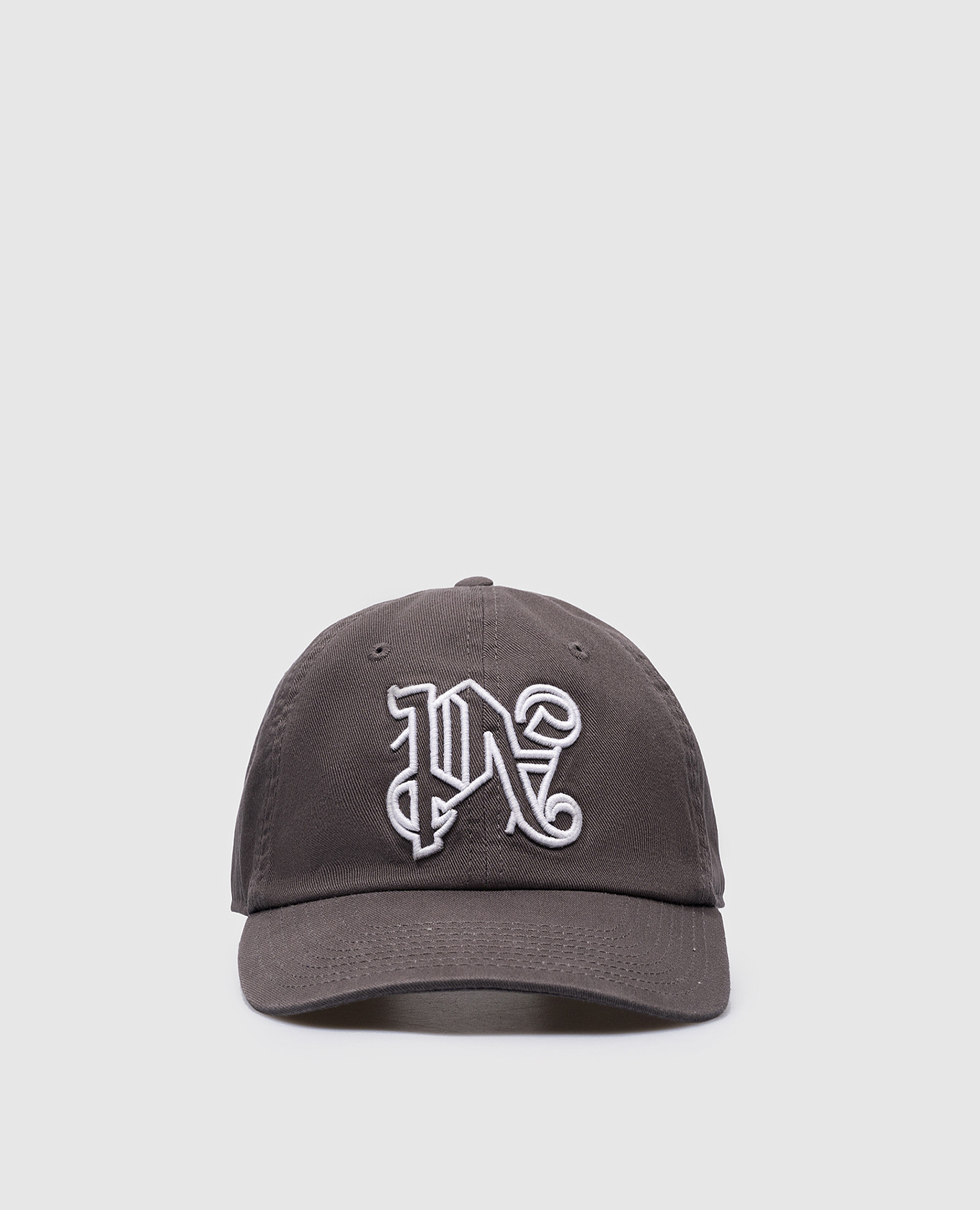 Gray cap with logo embroidery