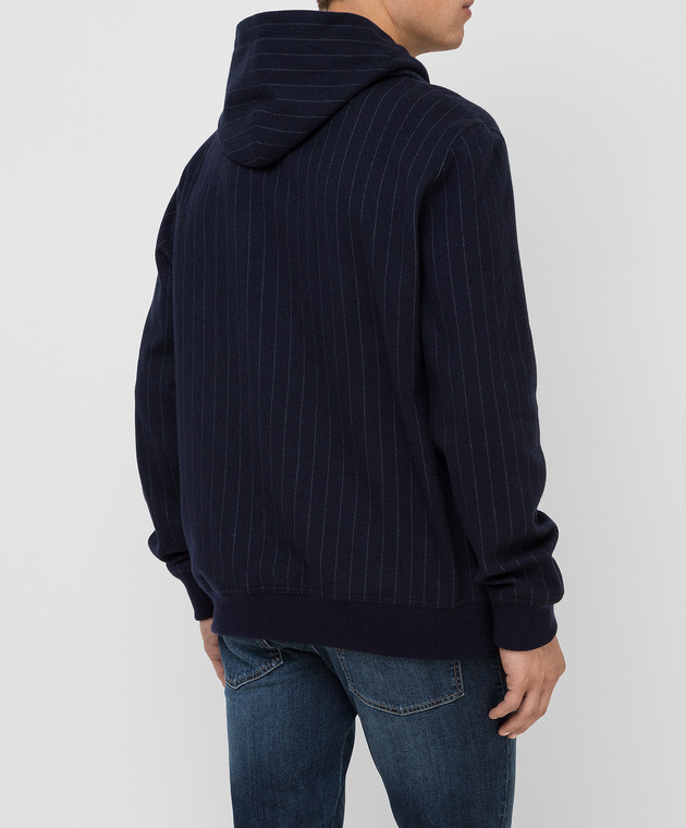 Brunello Cucinelli Темно-синее худи M0T789080G изображение 4