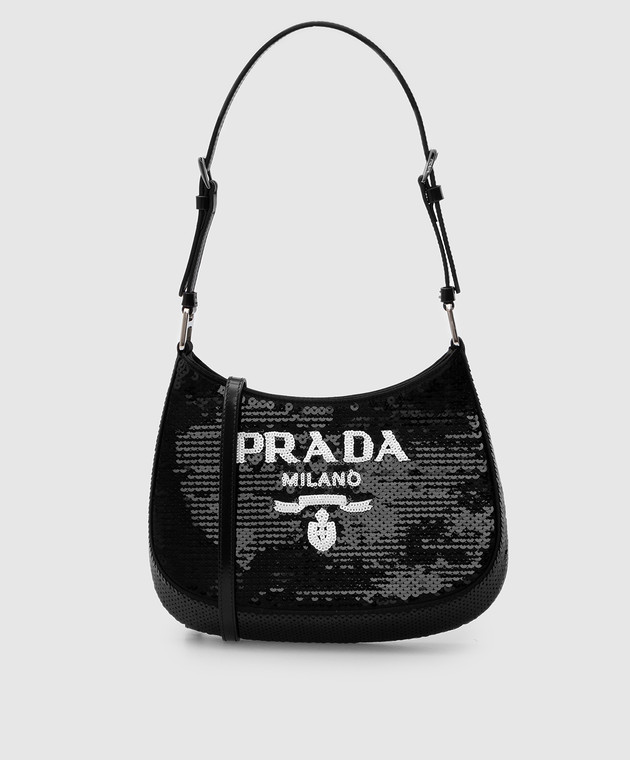 Prada - Cleo bag in sequins with logo 1BC1692DWY - buy with Malta