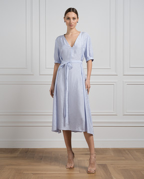 Bally Блакитна сукня міді у візерунок логотипа L6BA342FVI050