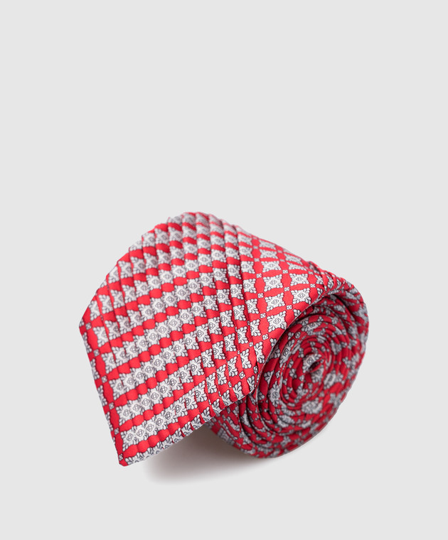 Stefano Ricci Children's red patterned silk tie YCP1423052