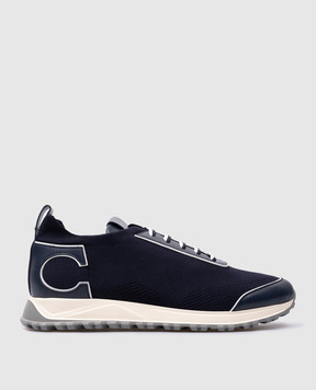 Canali Синие комбинированные кроссовки с логотипом RC00926191248