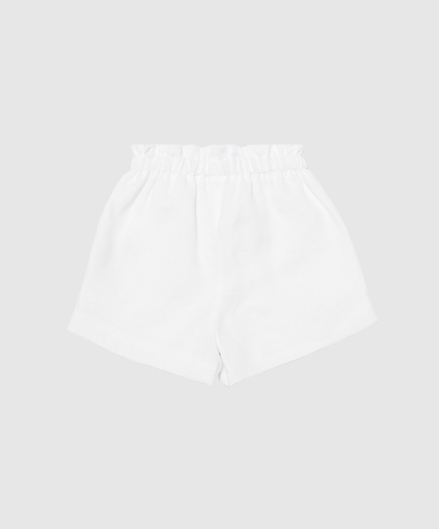 Il Gufo Детские белые шорты P22PS083L000268 изображение 2