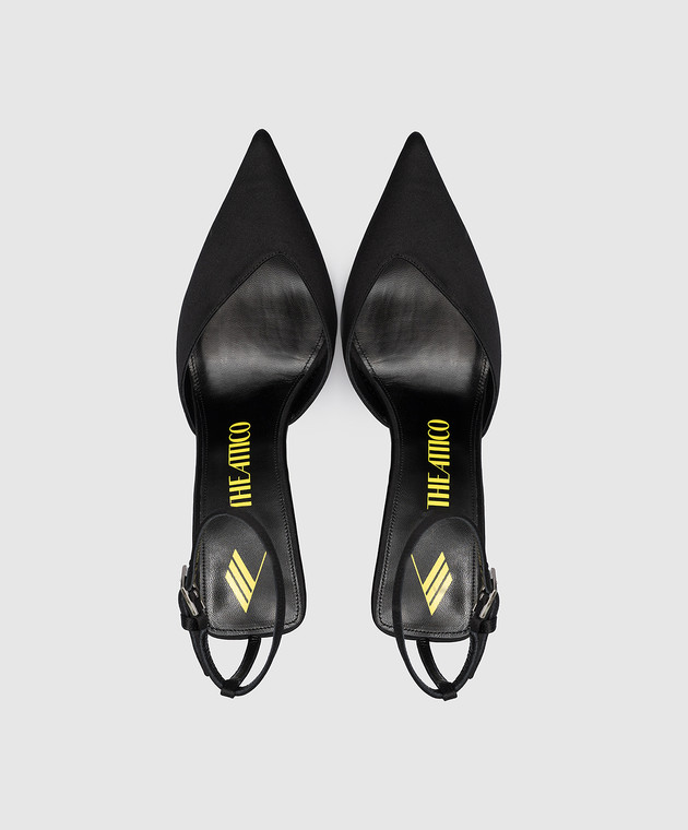 The Attico Black PERINE slingbacks with curved heels 231WS413V015 изображение 4