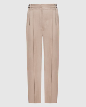 Brunello Cucinelli Коричневі штани з ланцюжком моніль ML174P8199