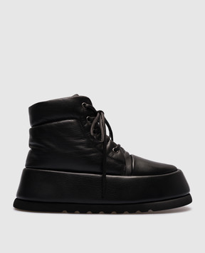 Marsell Черные кожаные ботинки Bombo MM4490088