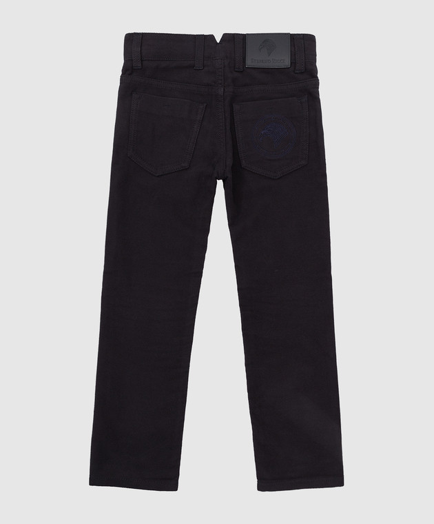 Stefano Ricci Children's dark blue trousers YFT9400020CT002A image 2