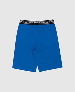 Balmain Детские синие шорты с логотипом BS6S59Z0001410