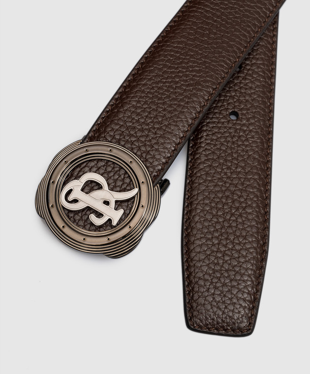 Stefano Ricci Brown leather belt with logo N381VKC530U1 image 4