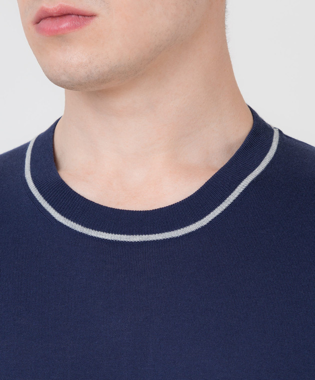 Brunello Cucinelli Темно-синий джемпер M29800800 изображение 5