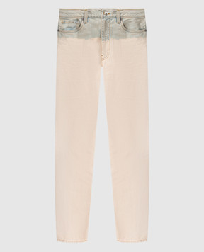 Etro Світло-бежеві джинси з ефектом деграде D195229571