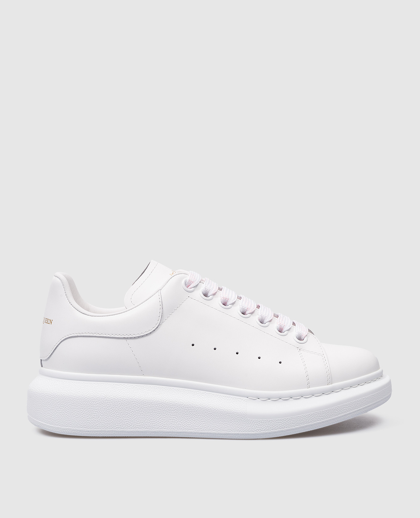 Oversized white leather sneakers