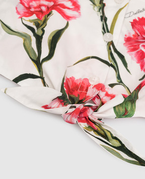 Dolce&Gabbana Дитячий білий топ з принтом Happy Garden L51N57HS5O0812